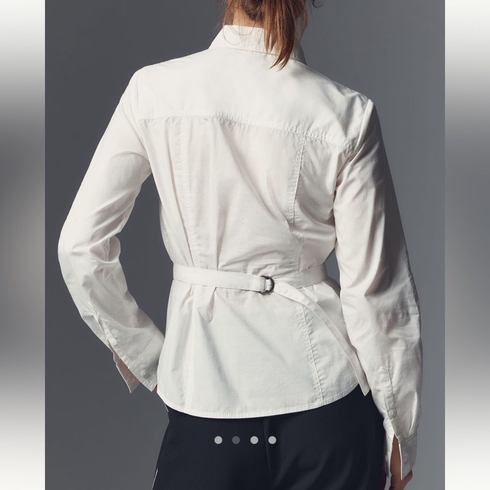 Pilcro Ruffle Front Button-down Shirt || NWT || size XL - Picture 3 of 12